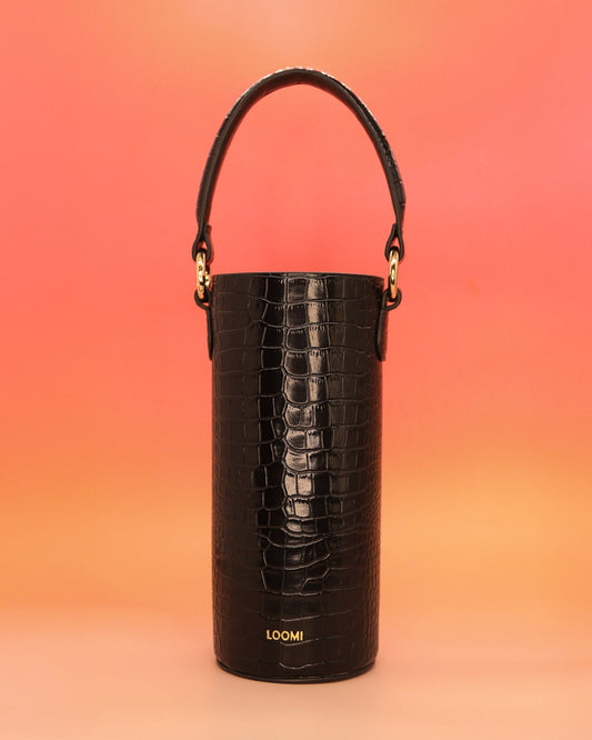 Black Faux Leather Cover For Loomi Water Cover 