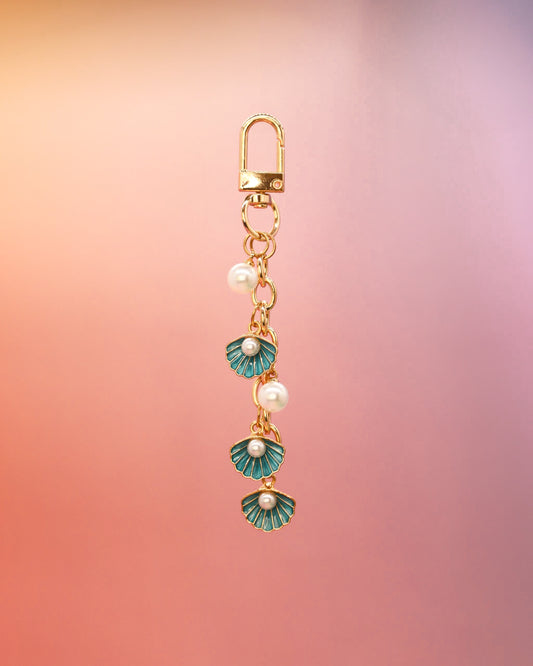 shell and pearl water bottle charm